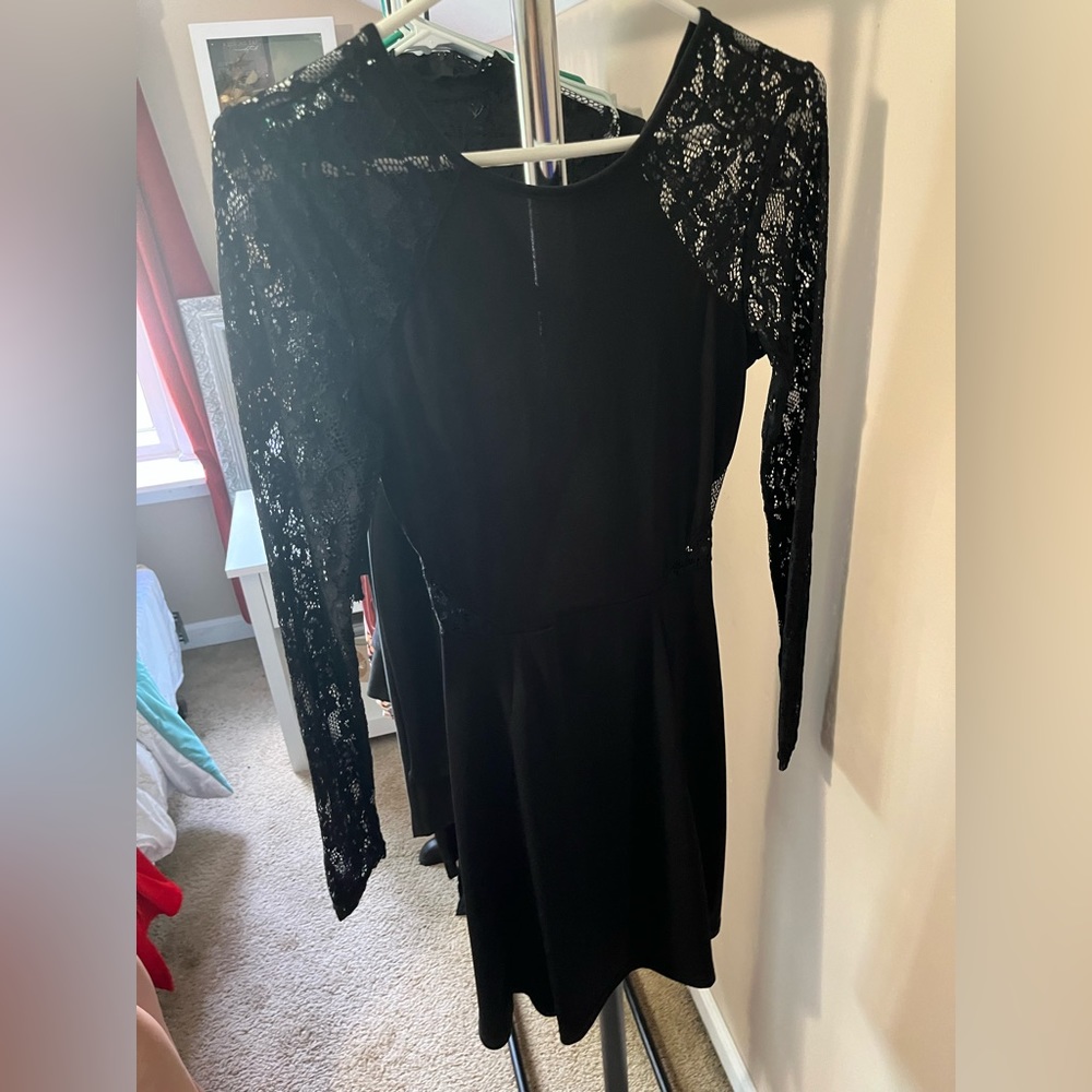 Black mini dress